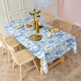 thumbnail image 4 of Pioneer Flower Floral Print Pattern Rectangle Tablecloth 60"x102",Waterproof Polyester Rectangle Table Cloth, Wipeable Spillproof Polyester Tablecloth for Dining, Camping, Indoor and Outdoor, 4 of 6