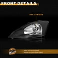 thumbnail image 6 of WEELMOTO Headlights Compatible with 2000-2004 Ford Focus, Headlight Assembly Replacement for 00 2001 2002 2003 04 Ford Focus Headlamp Black Housing Clear Reflector Left+Right Side, 6 of 8
