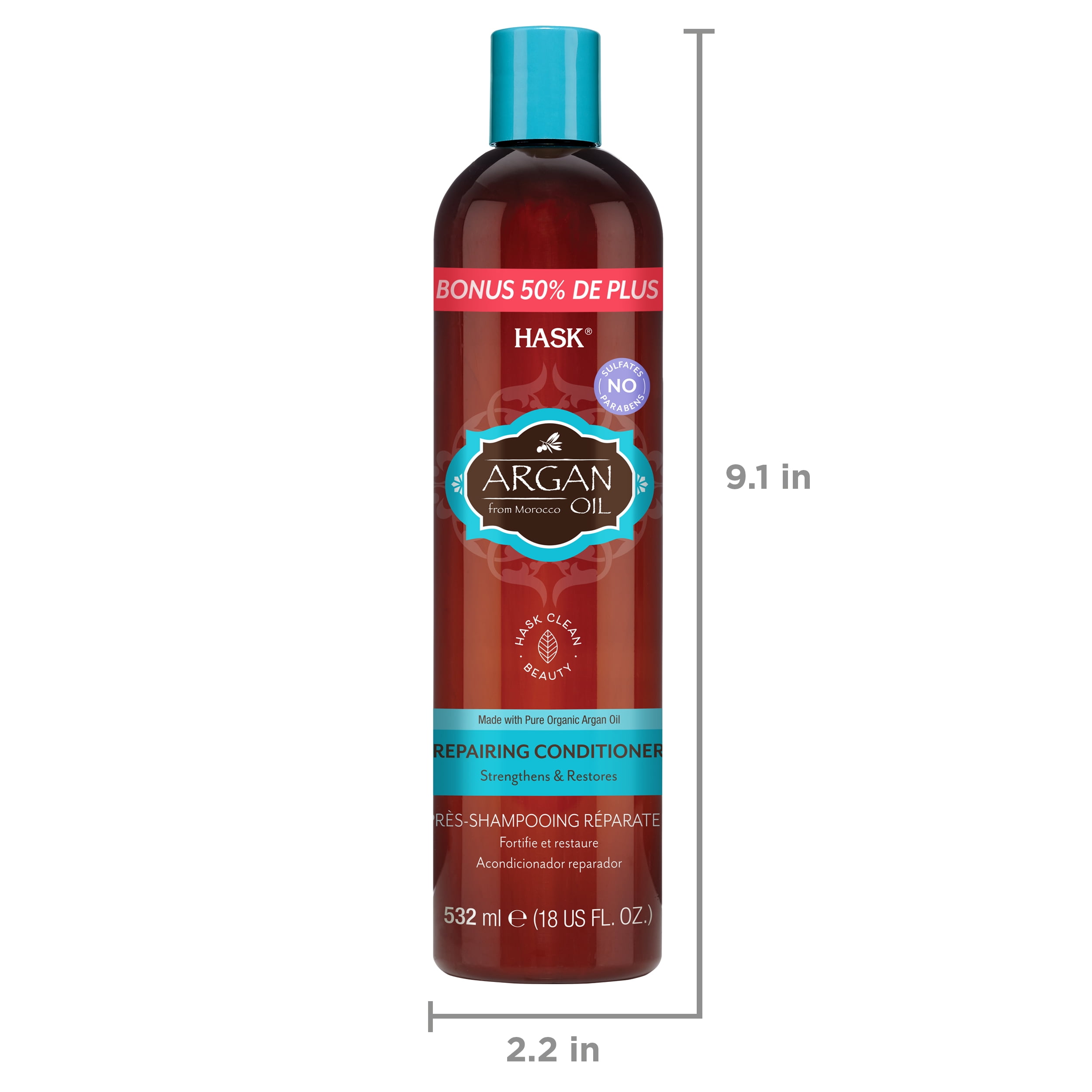 HASK Repairing Argan Oil from Morocco Sulfate-Free Conditioner, 18 fl oz
