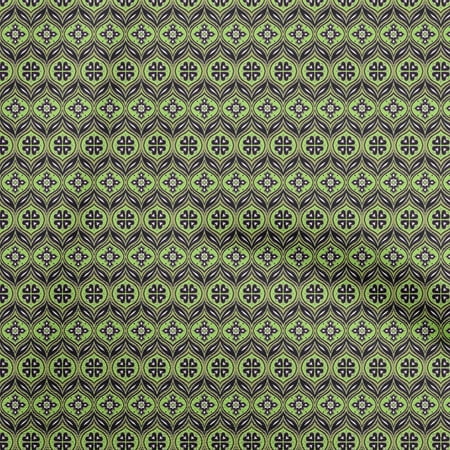 

oneOoneCottonPoplinTwillLightGreenFabricAsianIkatFabricForSewingPrintedCraftFabricByTheYard56InchWide