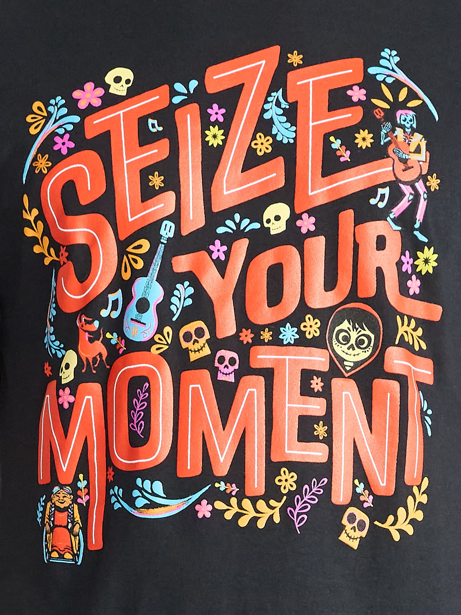 Disney Pixar Coco Men's and Big Men's Seize Your Moment Cotton Graphic Tee, Sizes S-3XL