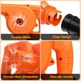 thumbnail image 4 of Fovendi Mini Leaf Blower Cordless with 2 Battery and Charger, 2-in-1 Handheld Electric Vacuum & Blow for Pet Hair,Crumb,Dust Cleaning(Orange), 4 of 10
