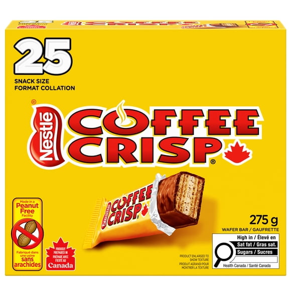 COFFEE CRISP Mini Wafer Bars, Prepared in a Peanut-free Facility, Prepared in Canada
