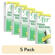 (5 pack) Ayr Saline Nasal Drops , 1.69 Oz