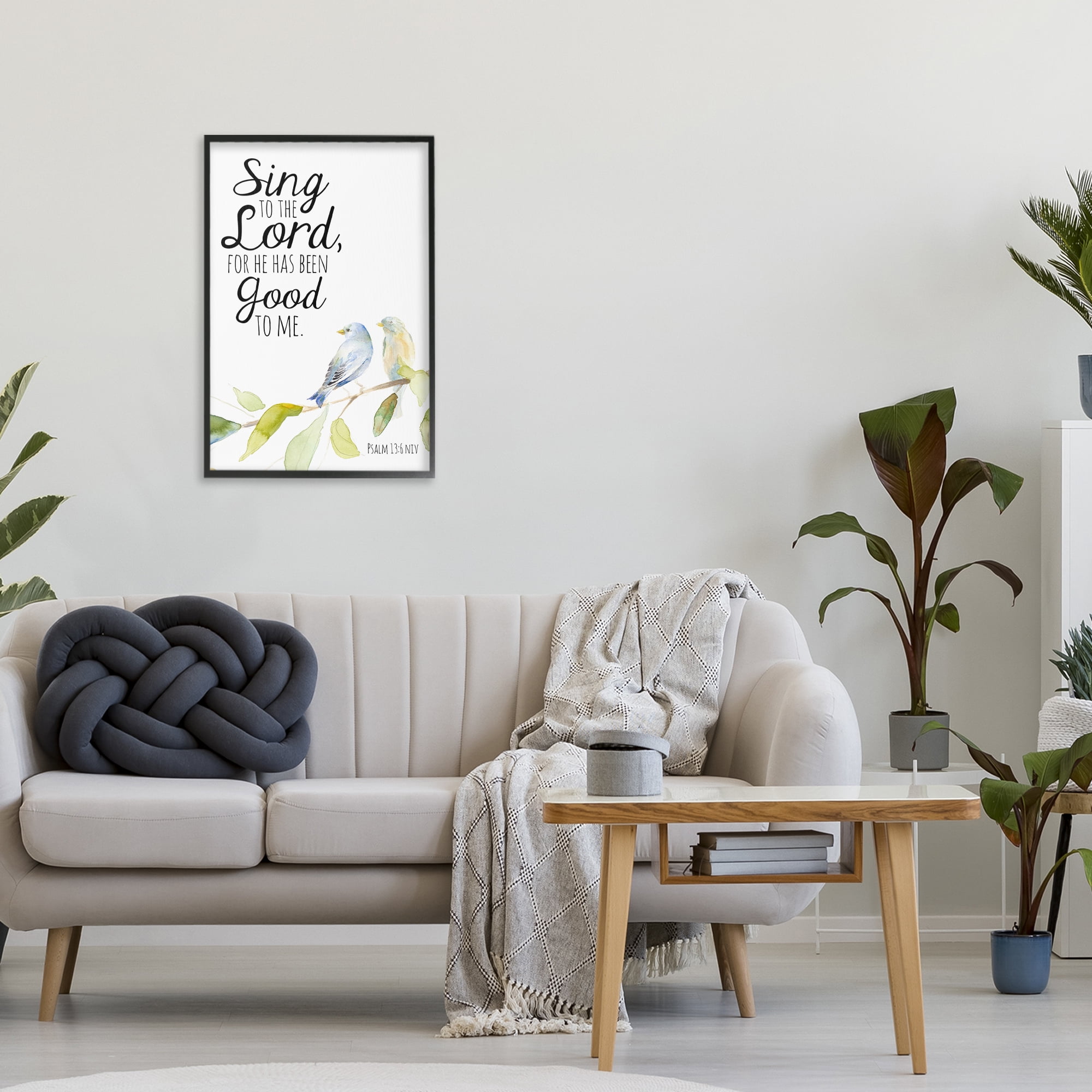 Stupell Industries Sing To The Lord Black Framed Giclee Art, design by Lanie Loreth