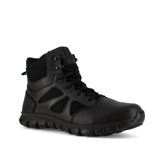 Reebok Work Men's 6" Sublite Cushion Tactical Soft Toe Boot with Side Zipper Black - RB8605
