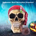 thumbnail image 1 of Escultura De Cabeza De Calavera Cabeza de calavera de Halloween de 6,3 pulgadas, valor colectivo, regalo perfecto para dormitorio, sala de estar, 1 of 8