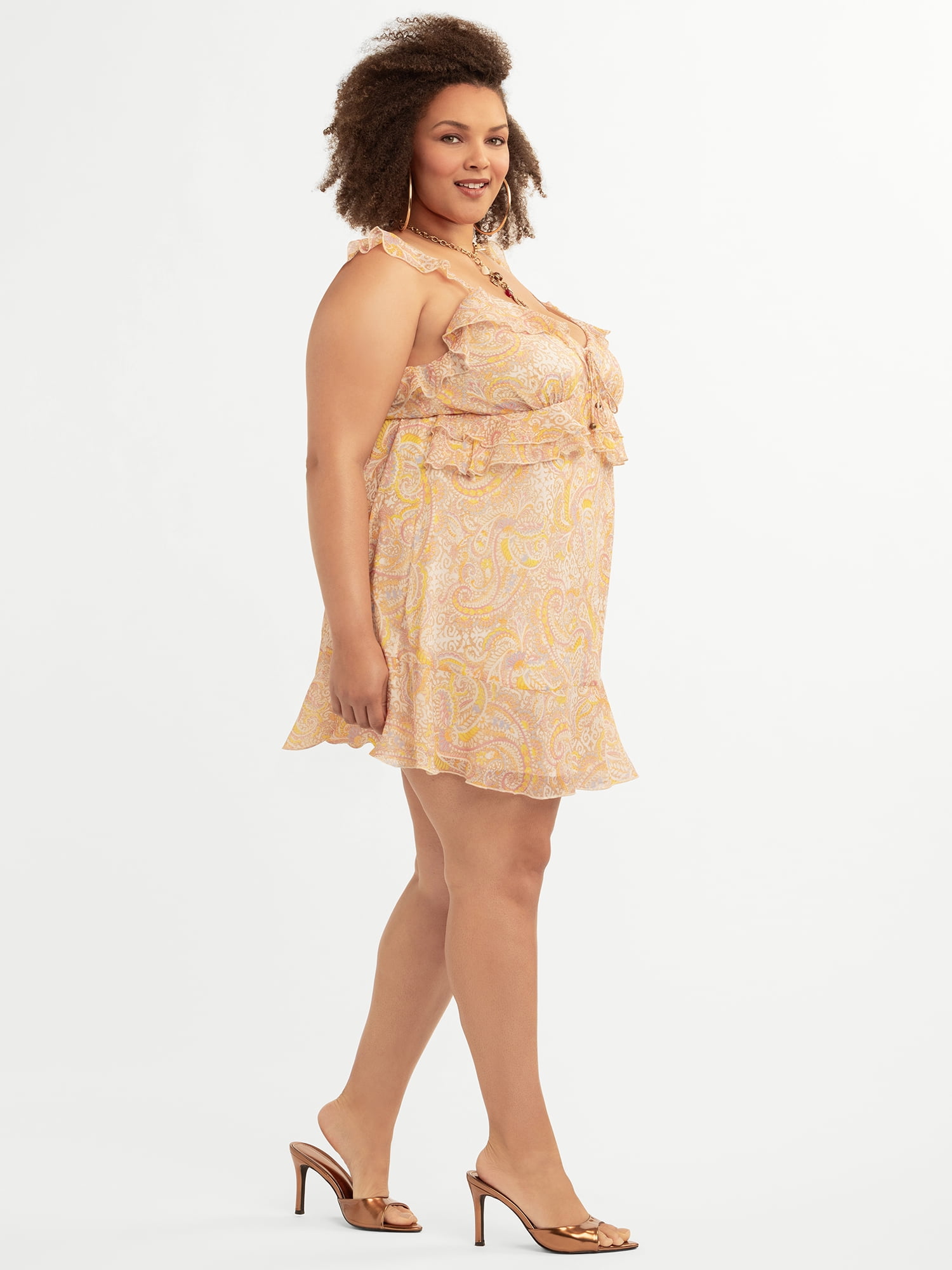 Jessica Simpson Women's Plus Sleeveless Salma Dress, Sizes 0X-4X