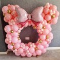 thumbnail image 2 of juego de arco de guirnalda de globos de aluminio con diseño de Minnie de Disney, color rosa y dorado, para bodas, cumpleaños, fiestas de bebé, suministros de decoración para baby shower, juguetes, 2 of 5