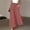 Pink, variant on Babysbule Pants for Women Fashion Summer Casual Solid Drawstring Pocket Elastic Waist Long Wide Leg Pants