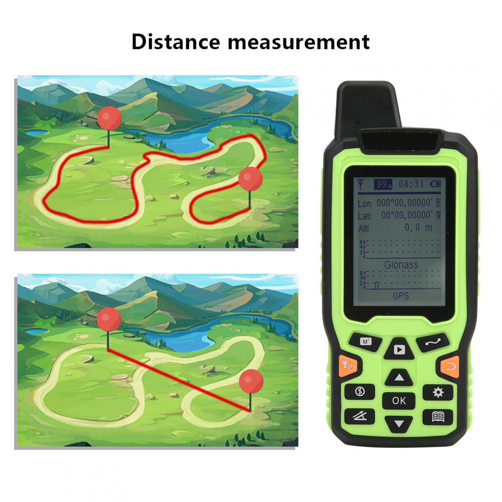 EM90 Handheld Mini GPS Land Area Meter for Distance Airborne Hight Measurement 