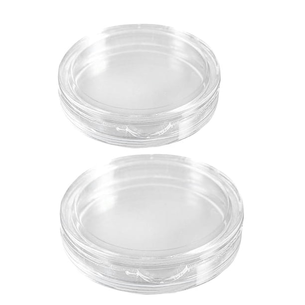 Caja de 20 cápsulas de plástico transparente para monedas pequeñas y redondas de 25 mm y 30 mm