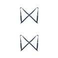 thumbnail image 1 of QualitChoice Polyester Hommes Femmes Attelle Mode Remplacement Facile à Assortir Portable Couleur Unie Ajustable Attelles Bleu Foncé 2 Pcs, 1 of 6