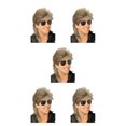 thumbnail image 1 of Shengyu Realistic Appearance Mens Wig For Punk Rock Disco Party Suitable For Various Occasions Wig Cover Mixed Gold 5Set, 1 of 6