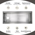 thumbnail image 6 of Strictly Sinks 45 Inch Silver Workstation Sink - 16 Gauge Stainless Steel Sink, 2-Tier Undermount Kitchen Sink with Accessories, 6 of 9