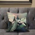 thumbnail image 5 of Amrita Sen Designs CAPL929FSDS-BL-18x18 18 x 18 in. Mountain Peaock Suede Blown & Closed Pillow - Multi Color, 5 of 5