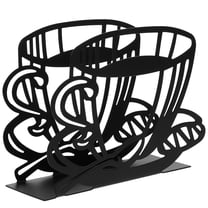 Homoyoyo Modern Black Metal Napkin Holder Stand Kitchen Table Napkin Organizer with Fine Workmanship