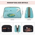 thumbnail image 5 of Gaeub Travelling on Airplane Printed Travel Cosmetic Bag,Makeup Bag, Large Capacity Toiletry Bag for Women, Portable Pouch Make Up Organizer with Zipper and Divider, 5 of 8