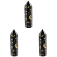 thumbnail image 1 of Pilar con patrón de sol y luna de torre de obsidiana de cristal, 3,54 pulgadas, natural para Reiki, 1 of 6