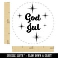 thumbnail image 2 of God Jul Norwegian Merry Christmas Starburst Self-Inking Rubber Stamp Ink Stamper - Lime Green Ink - Medium 1 Inch, 2 of 7