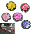 thumbnail image 2 of 5 uds lirio de agua flotante Artificial Eva flor de loto estanque decoración 10cm (rojo/amarillo/azul/rosa/rosa claro), 2 of 4