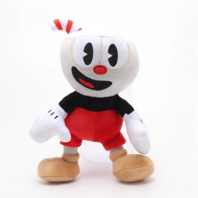 Juego de aventura Cuphead de 25cm, muñeco de peluche de Mugman, el diablo, Legendary Cáliz, juguetes para niños, regalos