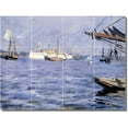 thumbnail image 1 of Ceramic Tile Mural-Anders Zorn Waterfront Painting 82. 24" w x 18" h using (12) 6 x 6 ceramic tiles, 1 of 3