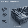 thumbnail image 6 of Sonegra 112" Oversized Modular Sectional L Shaped Sofa, Wide & Deep Seat Boneless Cloud Couch With Multi-Purpose Round Pillow, No Assembly (Blue), 6 of 7