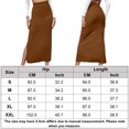 thumbnail image 2 of Faldas largas Falda básica con abertura lateral Color sólido Mujer Estilo sexy Diseño simple Traje de vacaciones Kuymtek Marrón T L para Mujer, 2 of 8