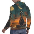 thumbnail image 6 of Haiem Sunset Prairie Meditating Horse Patterned Men's Hoodie with Kangaroo Pocket - Ideal Pullover Sweatshirt for Daily Wear, Travel, and Home-Large, 6 of 7