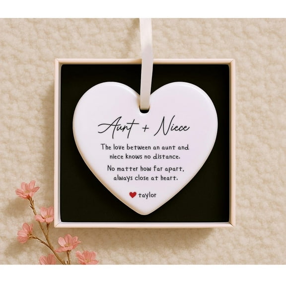Personalized Auntie Ornament 2025, Aunt and Niece Ornament, Aunty Keepsake, Heartwarming Family Decor