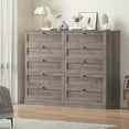 thumbnail image 5 of Homfa 5 Drawer Bedroom Dresser, Modern Farmhouse Vertical Gray Dresser Drawers Wood Organizer for Living Room Entryway Small Spaces, 5 of 7