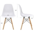thumbnail image 2 of XPOPR Modern Style Dining Chair Mid Century Modern DSW Chair, Shell Lounge Plastic Chair for Kitchen, Dining, Bedroom, Living Room Side Chairs Set of 4(White), 2 of 7