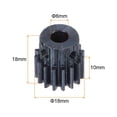 thumbnail image 2 of 1Mod 16T Pinion Gear 6mm Bore Hardened Steel Motor Rack Spur Gear with Step for RC Car Truck Gear Drive, 2 of 6