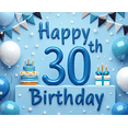 thumbnail image 4 of Yatrandify Decorative Design Happy 30th Birthday Party Backdrop Balloon Decoration Cake Decoration Celebration Banner for Birthday Party Indoor Decoration Photo Shoot, 4 of 7