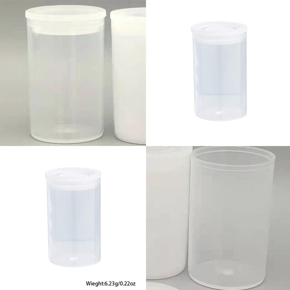 US 50100 Pack Clear Film Canisters with Caps for 35mm Storage Small