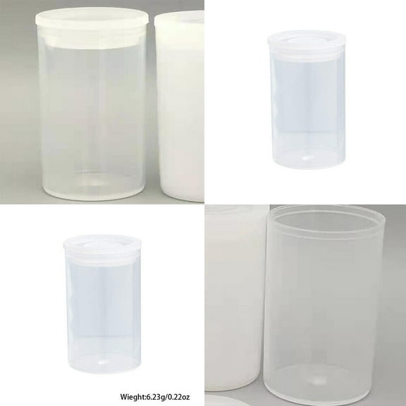US 50-100 Pack Clear Film Canisters with Caps for 35mm Storage Small Accessories