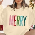thumbnail image 4 of Craaazy Women's Christmas Shirt Long Sleeve Merry Christmas Sweatshirts Casual Pullover Tops Gifts, 4 of 9