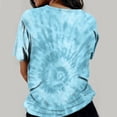 thumbnail image 6 of Busydd Womens Summer Tops Floral Gradient Short Sleeve Crewneck Tie-dye T-shirts Soft Comfy Fashion Flowy Blouses Basic Casual Loose Fit Tees Dressy Tops for Women, 6 of 9