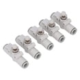 thumbnail image 2 of Válvula De Conexión Rápida Recta, Válvula De Bola Neumática De PVC 5 Uds De Instalación Rápida Resistente A Alta Presión Para La Industria Para Conductos De Aire ANGGREK Push to Connect Fitting, 2 of 8