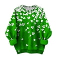 thumbnail image 7 of Zedker St Patricks Day Shirt for Women 2026 Casual Plus Size 3/4 Sleeve Irish Clover Shirts Funny Saint Patrick's Day Tunic Tops, 7 of 7