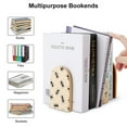 thumbnail image 3 of Black Ants Wood Book Ends for Shelves Non-Skid Book Holders Heavy Duty Book Stand Support for Books and Movies, 3 of 8