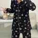 thumbnail image 4 of Conjuntos de pijamas de Anime Sanrio Kawaii para niñas, ropa de dormir de dibujos animados Kuromi, manga larga, ropa de casa de princesa delgada, primavera y otoño, 4 of 4