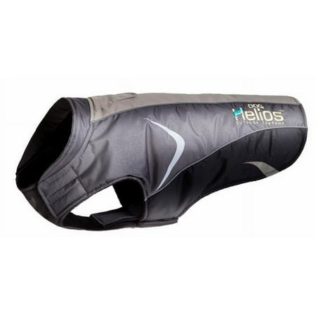Pet Life Helios Altitude-Mountaineer Wrap-Hook Eye Adhesive Protective Waterproof Dog Coat Black - Extra Small