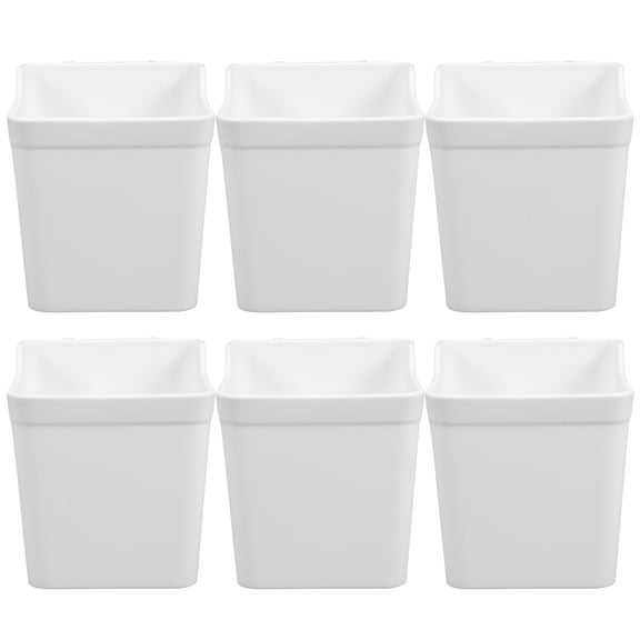 LOLIPPYY 6-Pack White Pegboard Tool Organizer Bins ABS Storage Containers for Nails, Screws, and Small Accessories