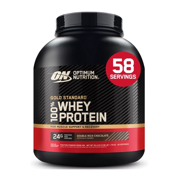 Optimum Nutrition Gold Standard 100% Whey Protein Powder, Double Rich Chocolate, 3.89 lb