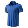 thumbnail image 1 of BOBOGOJP Men's Graphic Tees Short Sleeve Tee Shirts V Neck Basic Comfy Tunic Tops (Blue,M), 1 of 5