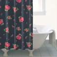 thumbnail image 4 of Pioneer Flower Floral Print Pattern Shower Curtain 36"x72" ,Bathroom Decorative Shower Curtains Set with 12 Hooks,Modern Waterproof Washable Shower Curtain, 4 of 6