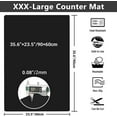 thumbnail image 3 of 35.6x23.5 Inch Extra Large Silicone Mats for Kitchen Counter, 2MM Thick Heat Resistant Coffee Mat Bar Mat, Glass Top Stove Cover Countertop Protector for Air Fryer, Baking, Crafts, Black, 3 of 5