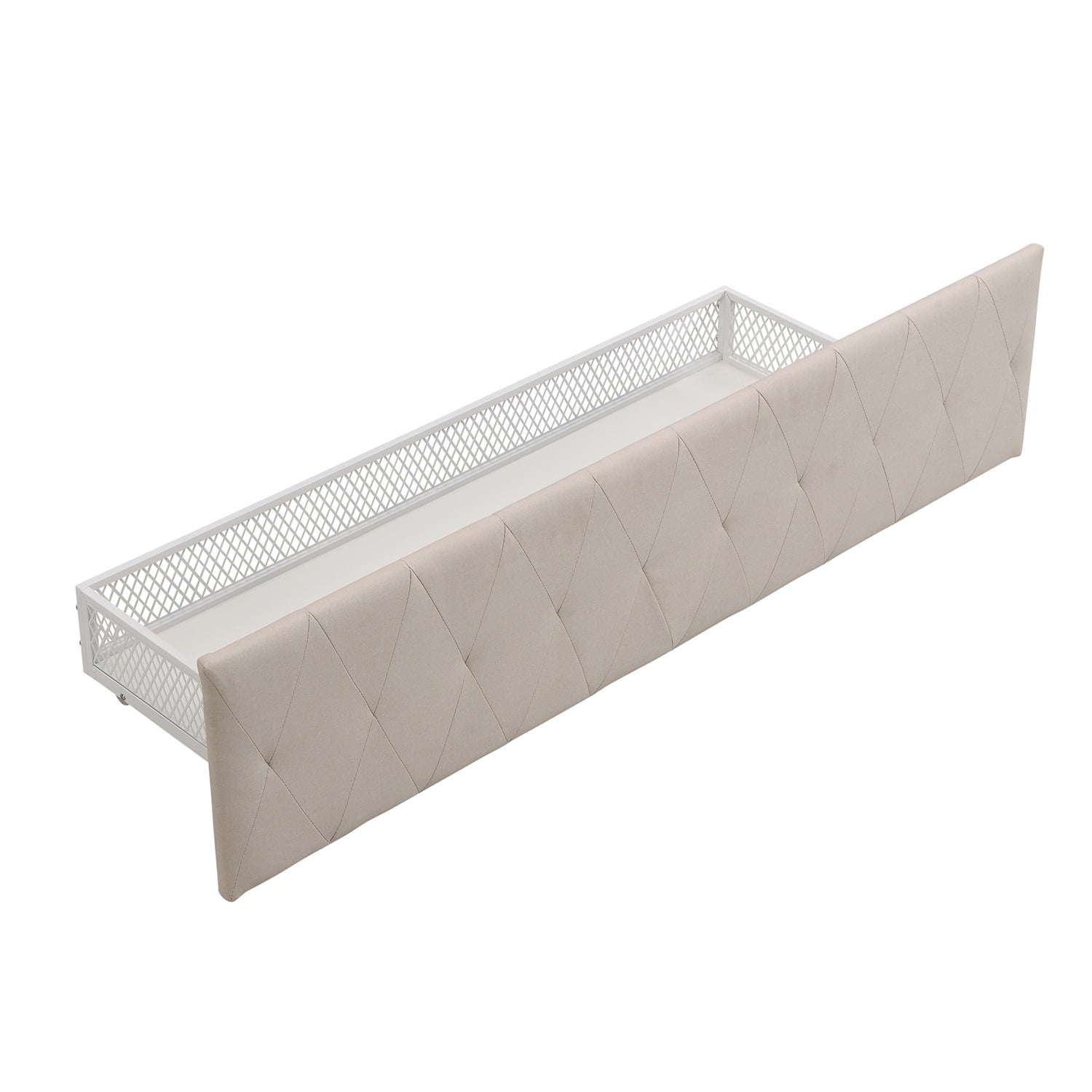 Kadyn Platform Queen Bed Frame with Headboard, Strong Metal Slats Support, No Box Spring Needed, Metal Platform Bed Frame for Bedroom, Beige&Queen Kadyn Platform Queen Bed Frame with Headboard, Strong Metal Slats Support, No Box Spring Needed, Metal Platform Bed Frame for Bedroom, Beige&Queen
